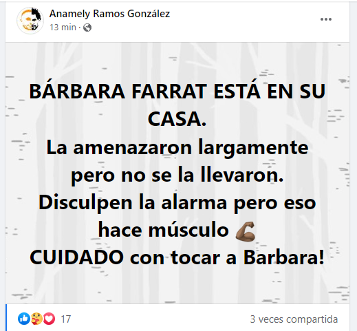 Denuncia de Anamely Ramos González.