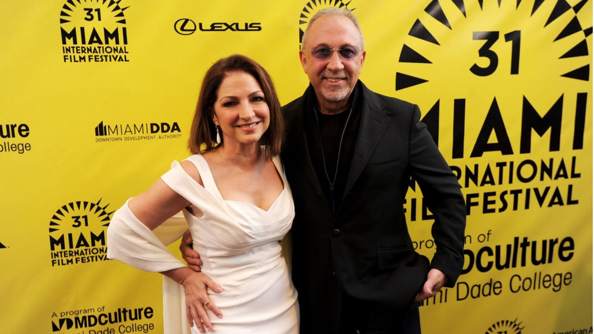 Gloria y Emilio Estefan en Festival de Cine de Miami