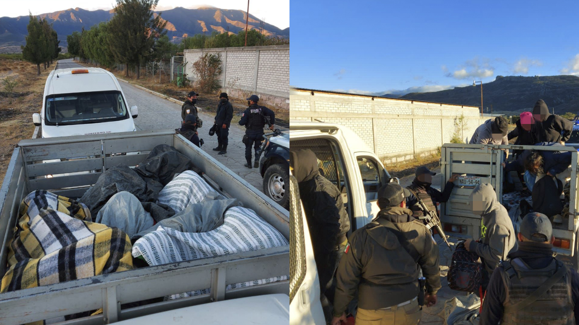 Descubren a tres migrantes cubanos en camioneta en Oaxaca, México