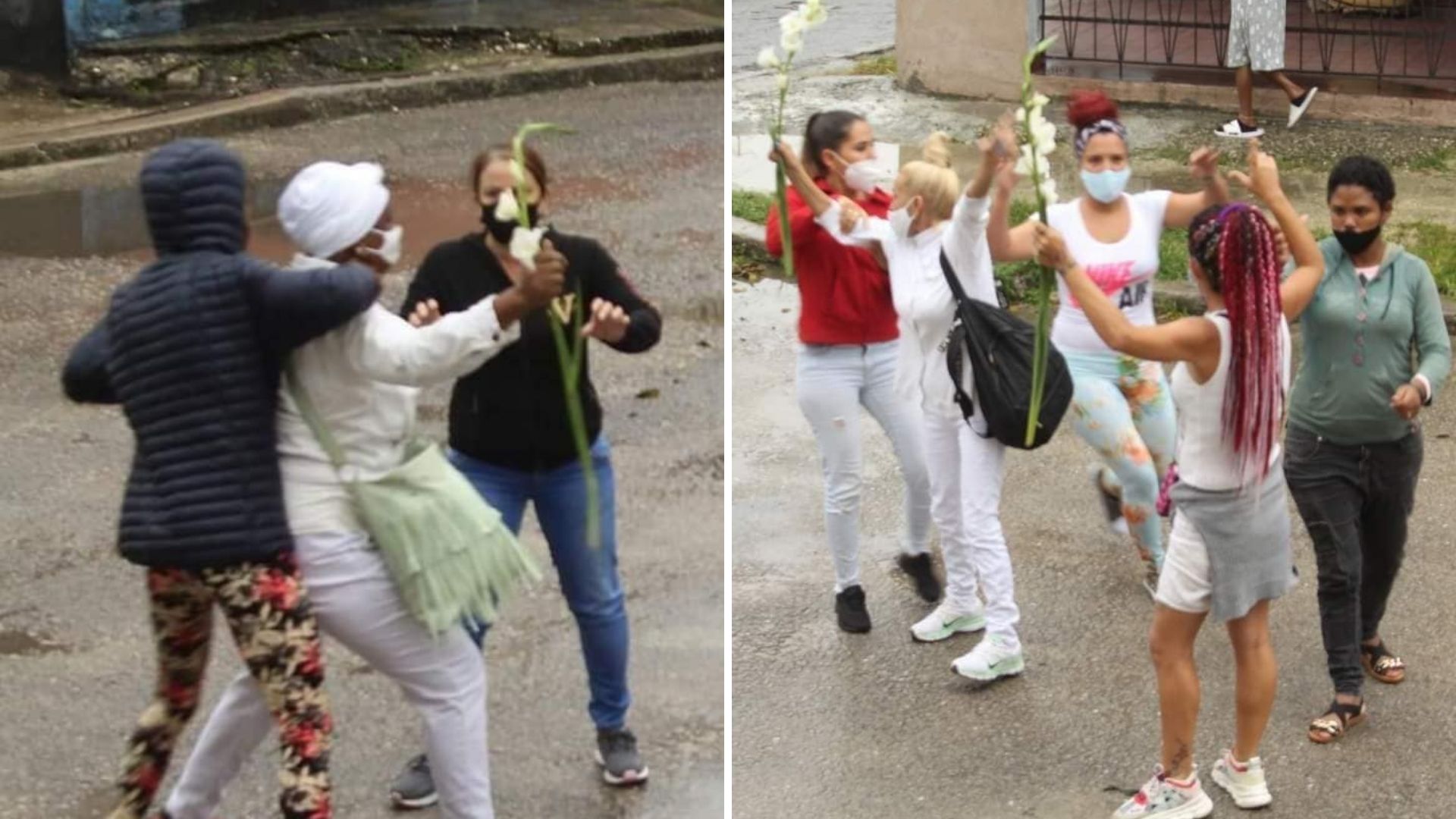 Las activistas cubanas se dirigían a la Iglesia de Santa Rita y fueron reprimidas violentamente por agentes de la Seguridad del Estado