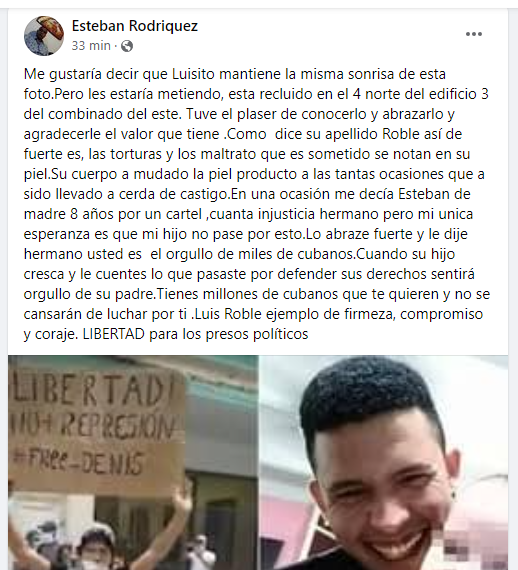 Post de Esteban Rodríguez.