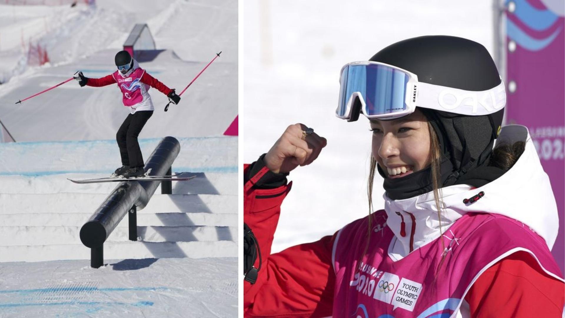 Eileen Gu Ailing, esquiadora china nacida en Estados Unidos. Fotos: Xinhua