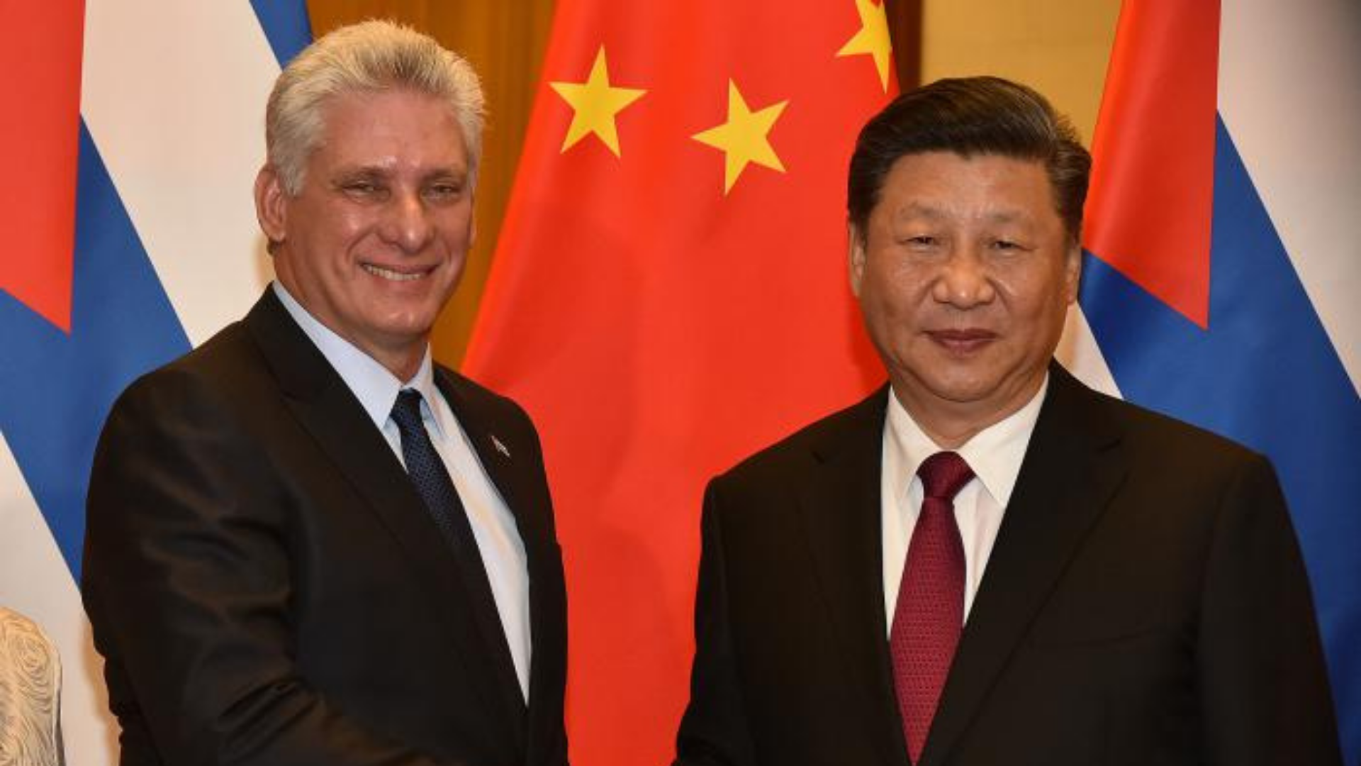 Díaz-Canel y su homólogo chino Xi Jinping