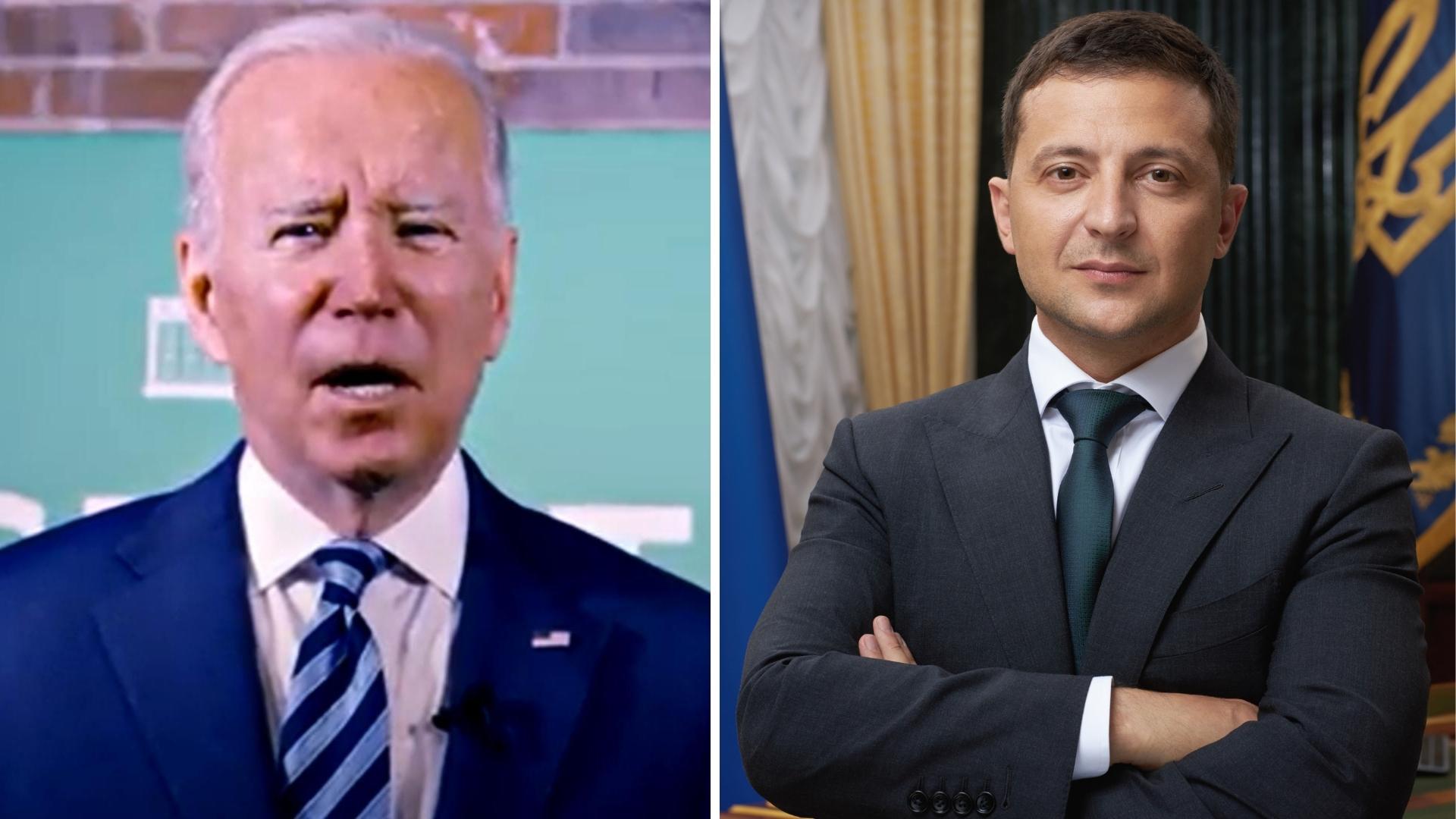 Joe Biden y Volodimir Zelenski