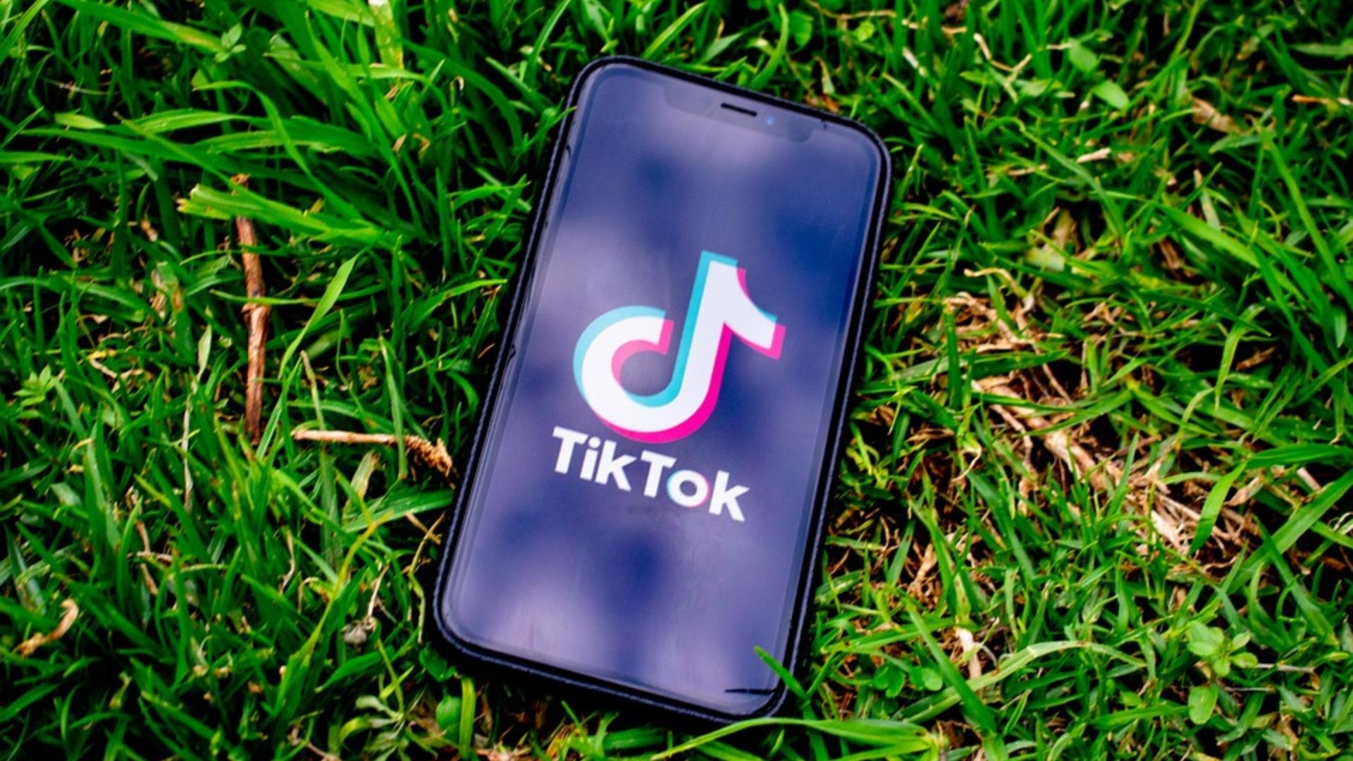 Teléfono con logo de TikTok. Foto: Pixabay