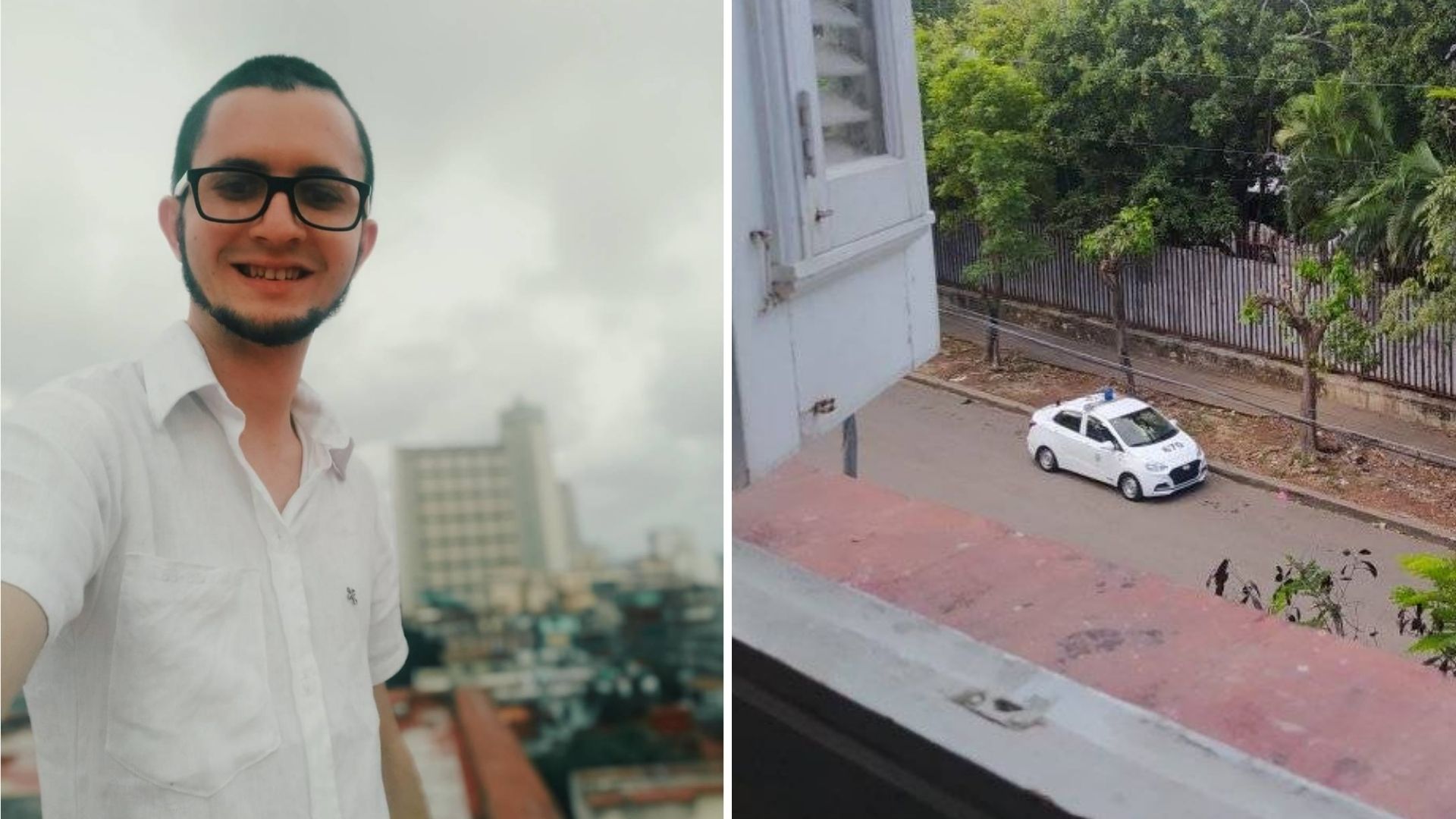 Según contó Acosta Hernández en Facebook, lo detuvieron tres policías vestidos de civil, y lo introdujeron en un auto marca lada de color blanco
