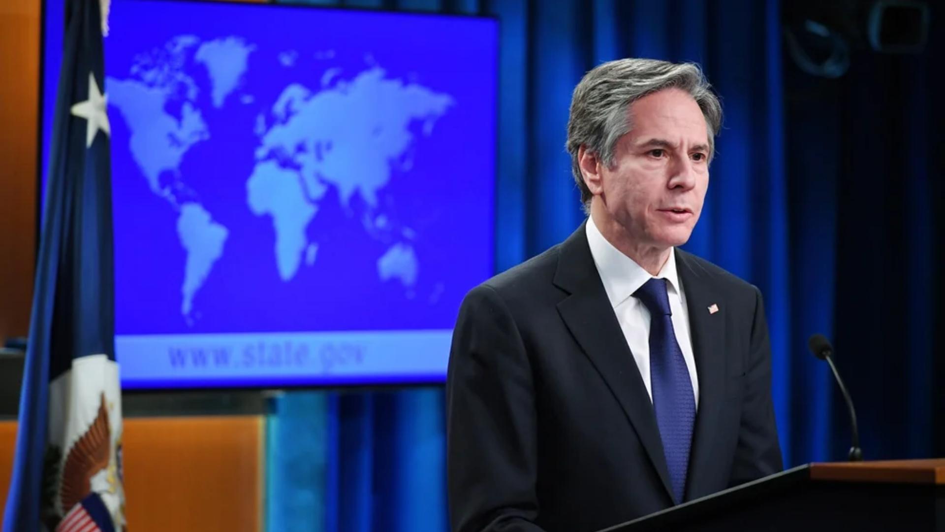 El secretario de Estado, Antony Blinken, presenta el informe (Foto: Reuters)