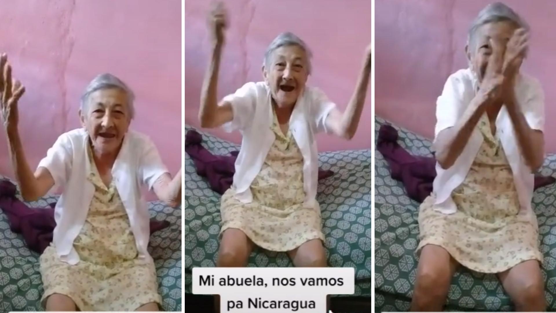 Anciana hace reto: “Nos vamos pa' nicaragua”