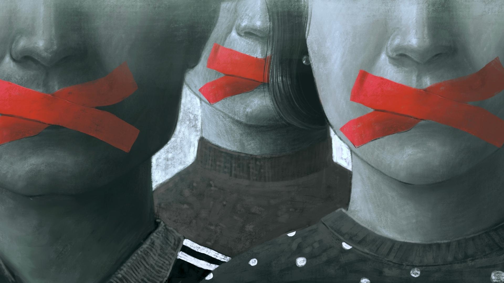 Censura a la libertad de prensa y expresión. Ilustración: Shutterstock