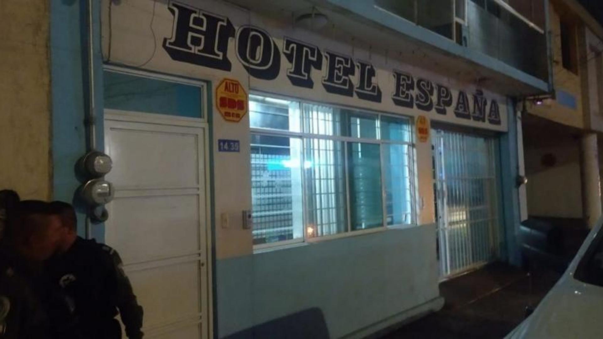 Hotel donde se encontraban los migrantes (Foto La Razón)