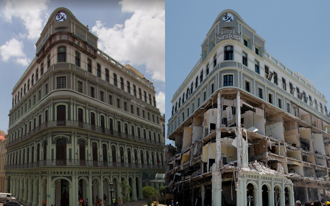 Hotel Saratoga, antes y después (El Sol de México)
