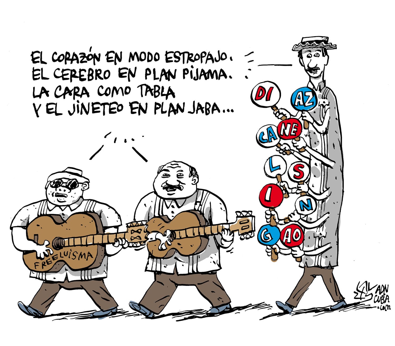 Caricatura de Alen Lauzán para ADN Cuba