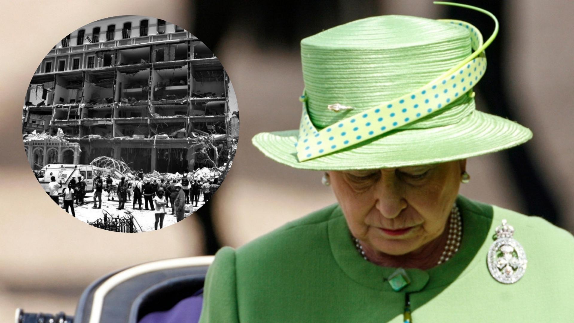 Isabel II envió condolencias por explosión en el Saratoga. Fotomontaje de ADN Cuba con imagen de Shutterstock
