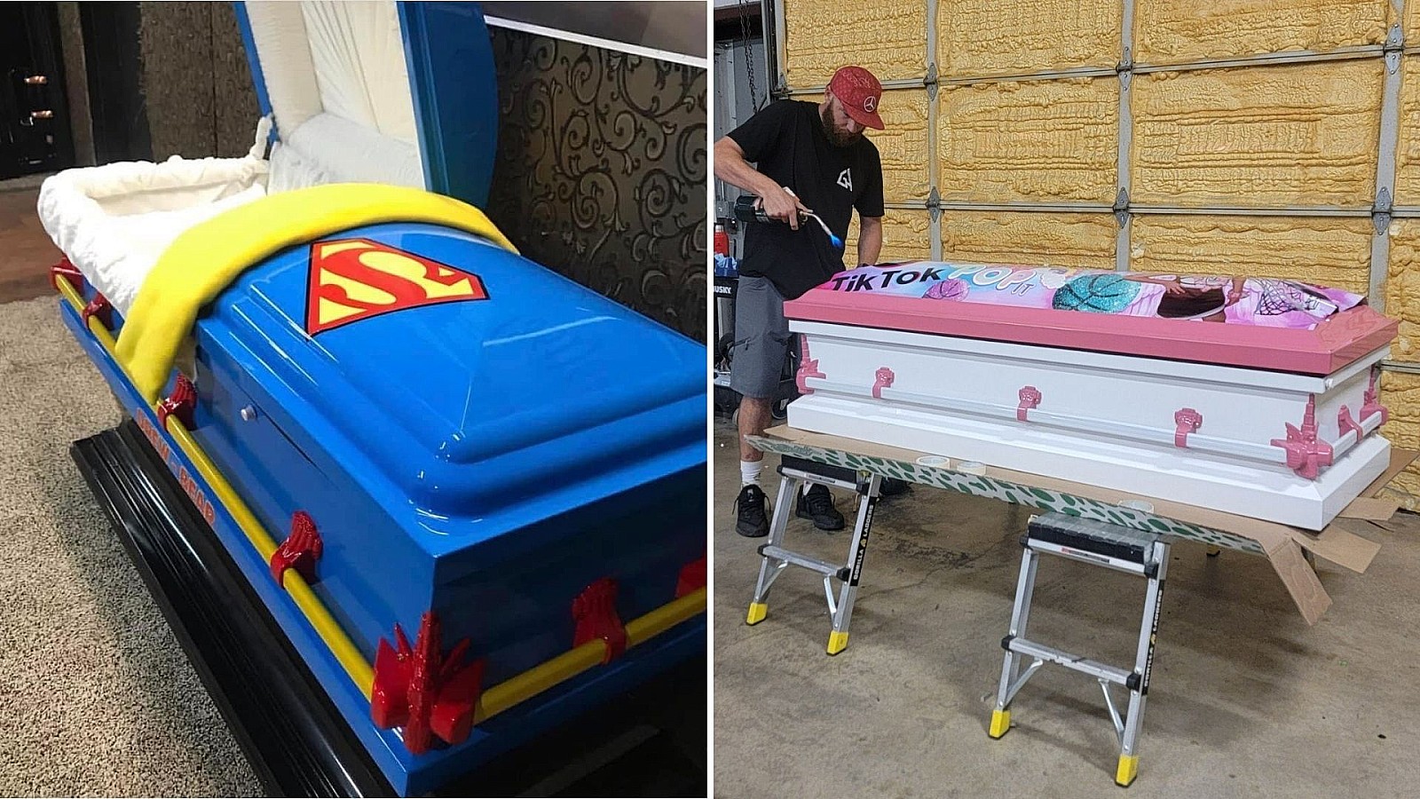 "Al estilo de TikTok, Superman": Artista regala ataúdes personalizados a víctimas de Texas