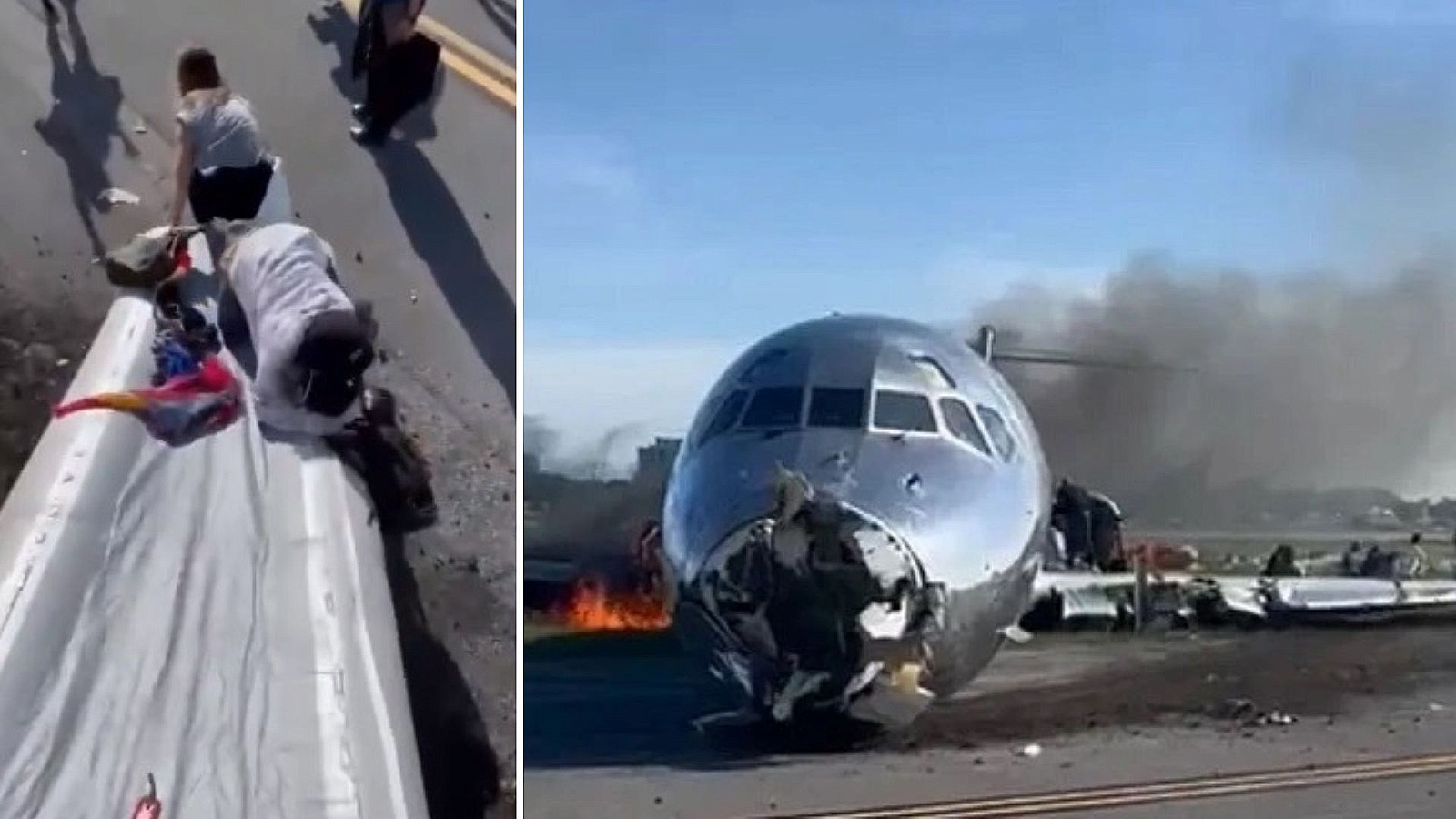 “Estamos vivos de milagro”: Hablan pasajeros de avión incendiado en aeropuerto de Miami