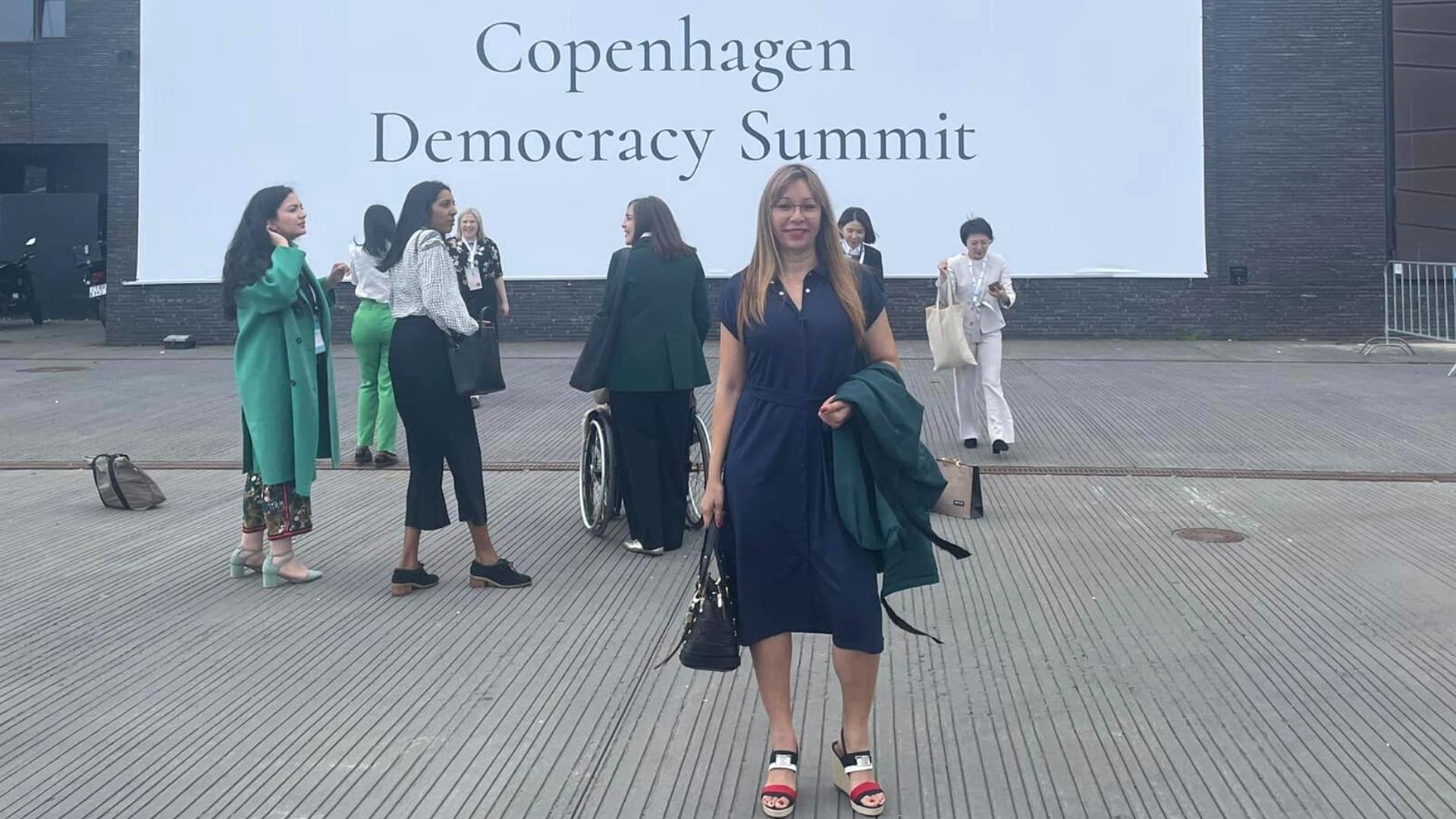 Iliana Hernández denuncia en Copenhague