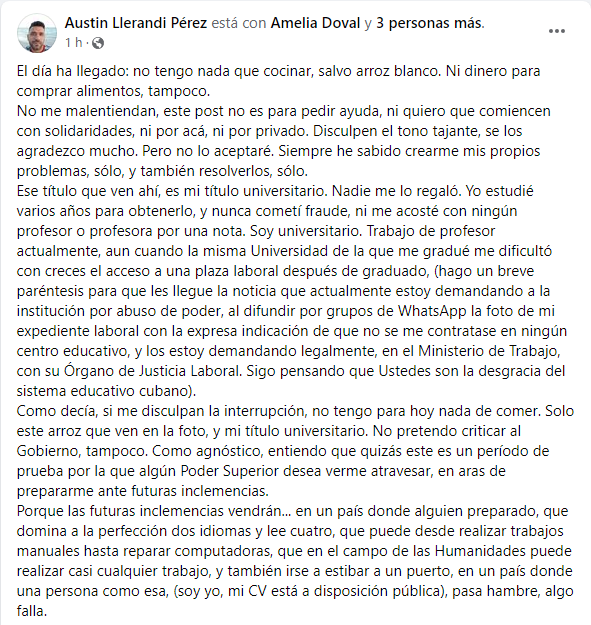 Post de Llerandi Pérez