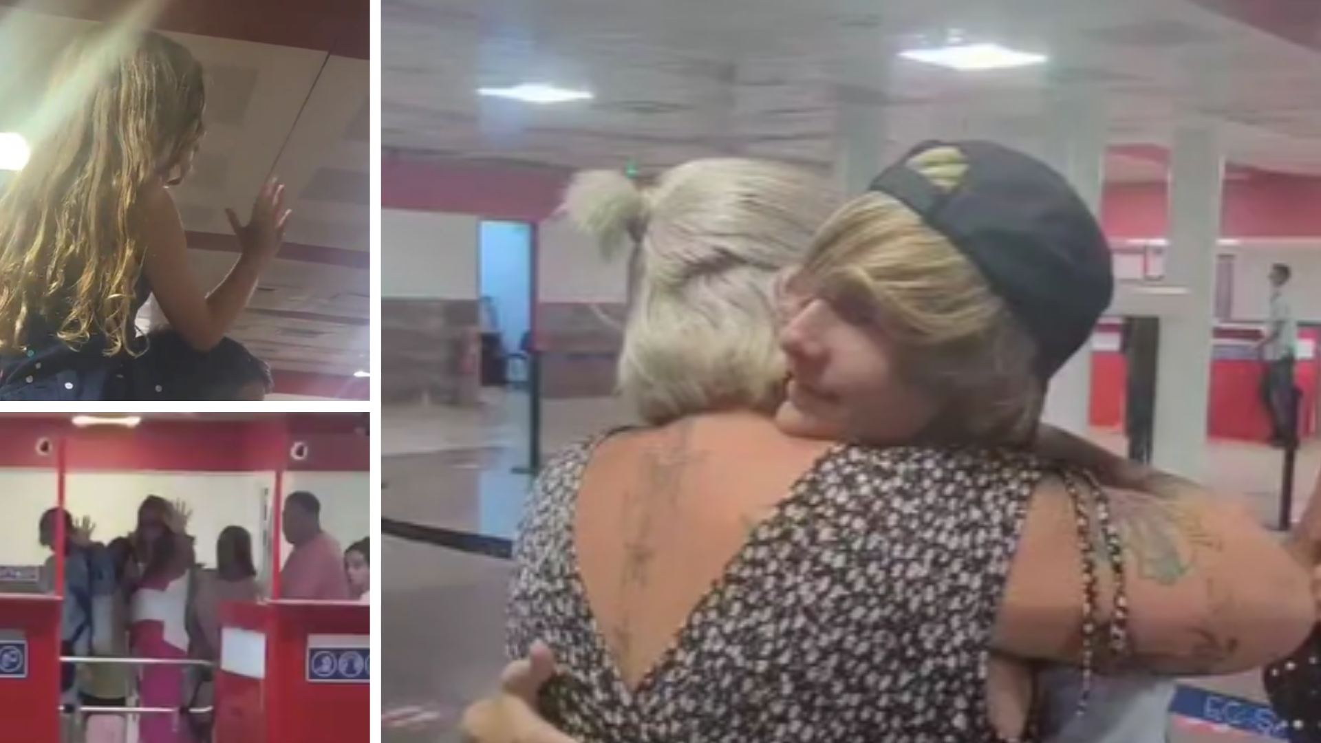 La Diosa despide a su hijo en el aeropuerto de La Habana