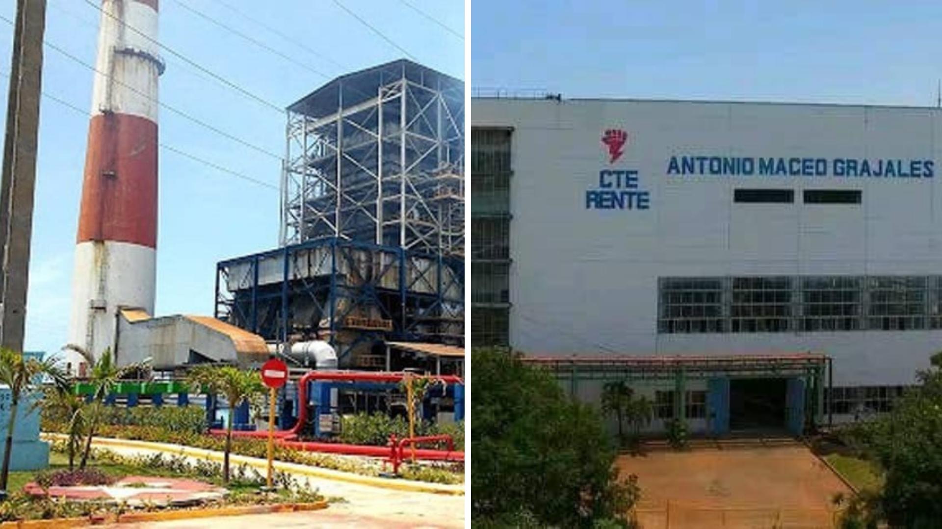 Termoeléctricas cubanas Guiteras y Renté fuera de servicio. Fotomontaje: ADN Cuba