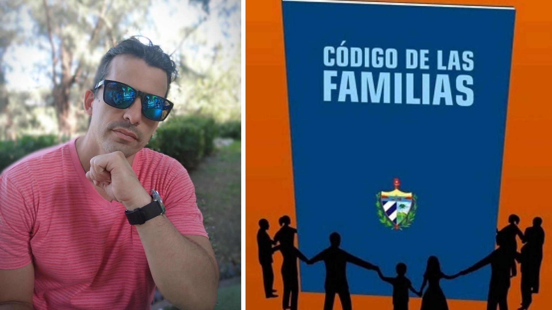Raudel Hernández León, tuitero oficialista, y Código de las Familias.