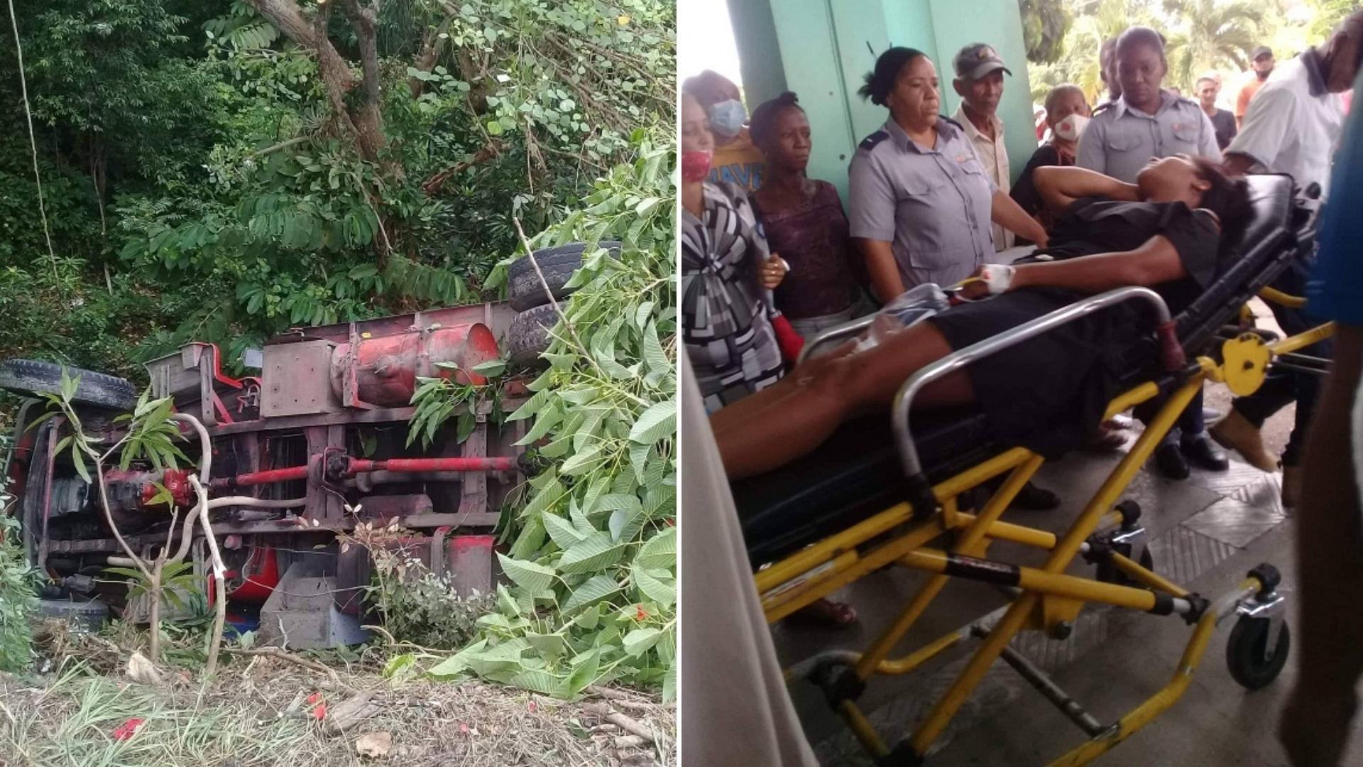 Camión se vuelca y deja personas 37 heridas en Santiago de Cuba