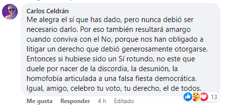Comentario de Carlos Celdrán