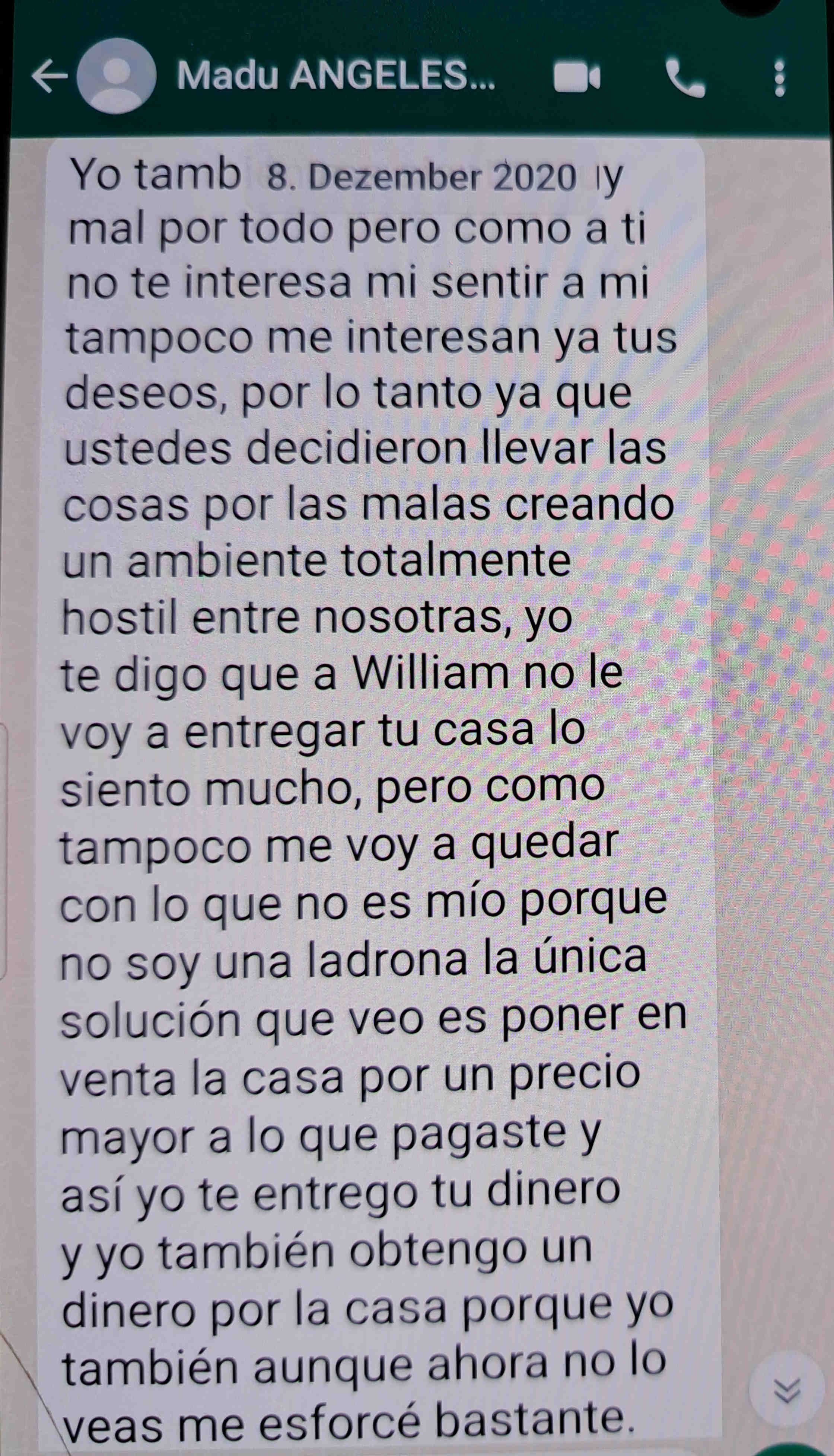 Mensaje de WhatsApp
