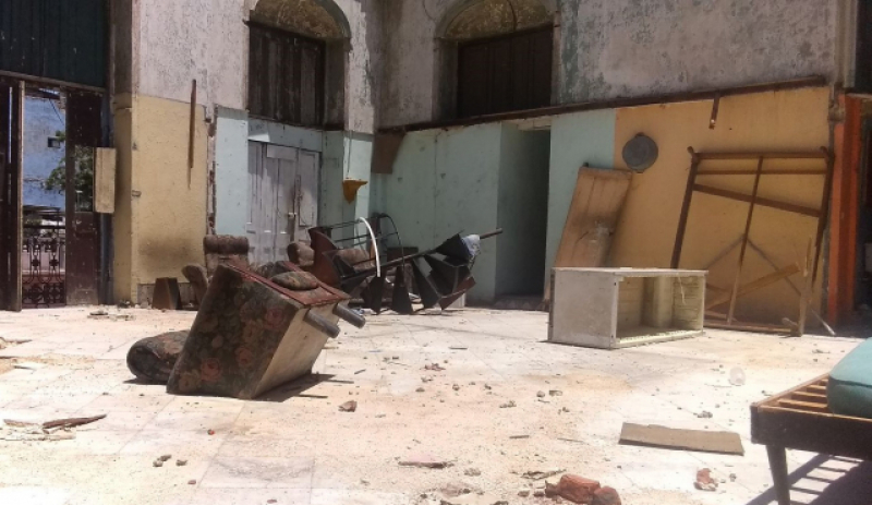 Algunos bienes perdidos por los afectados del derrumbe de Monte 57. foto: Diario de Cuba