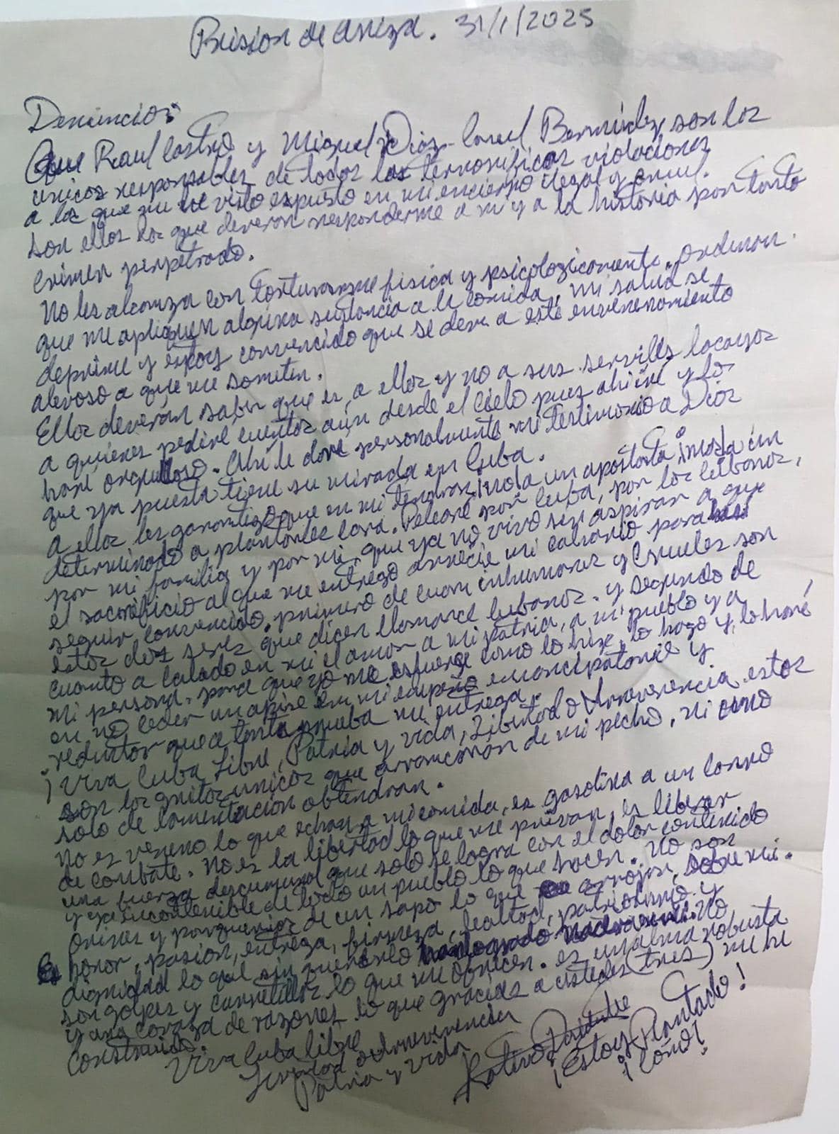 Carta de Ktivo Disidente