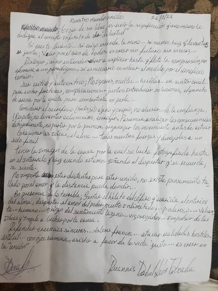 Carta de joven del 11J