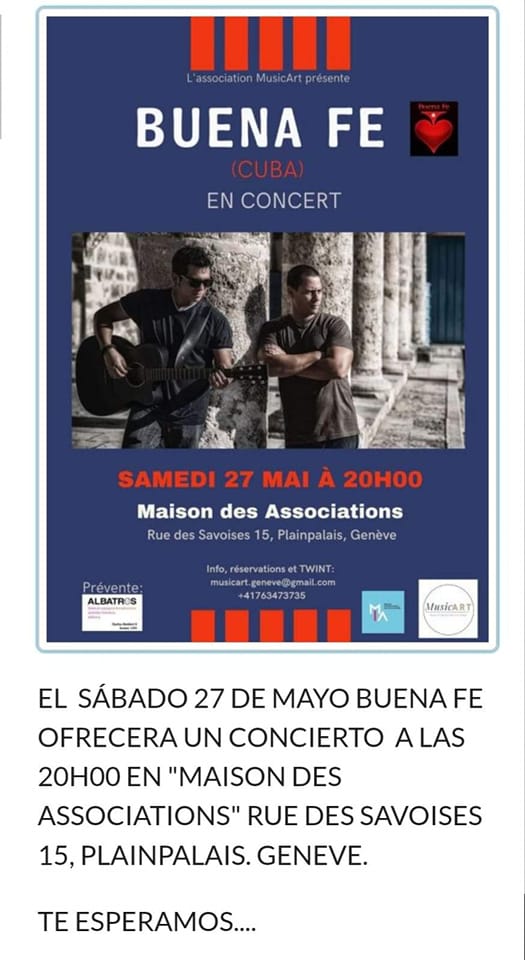 Concierto Buena Fe en Suiza