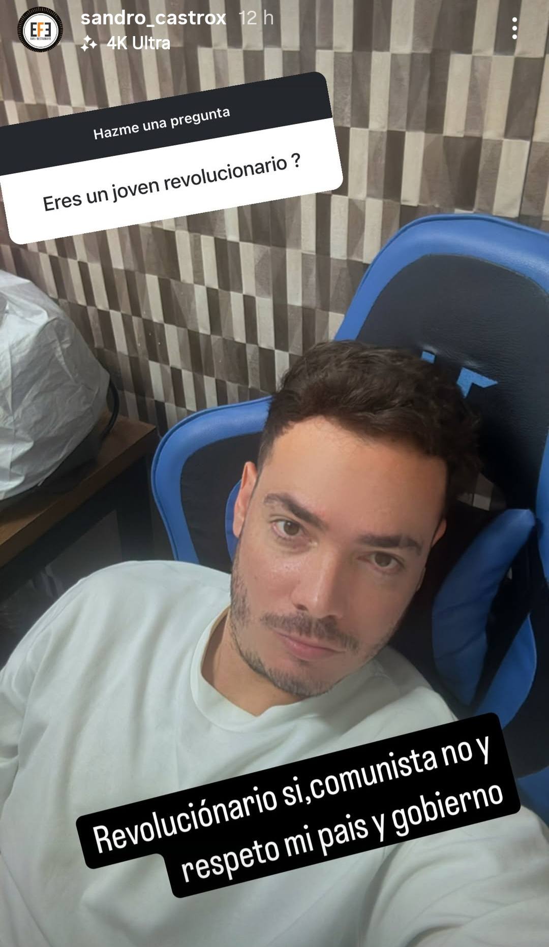 Captura del Instagram de Castro.