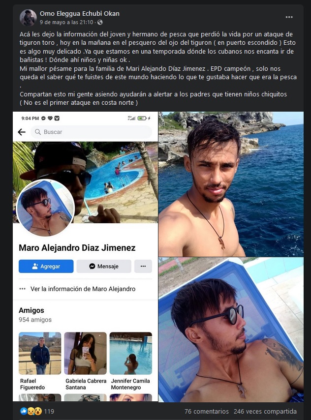 Muere padre cubano mientras hacía pesca submarina en la Isla de la Juventud