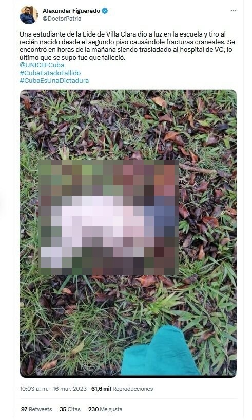 Bebé abandonada EIDE Villa Clara