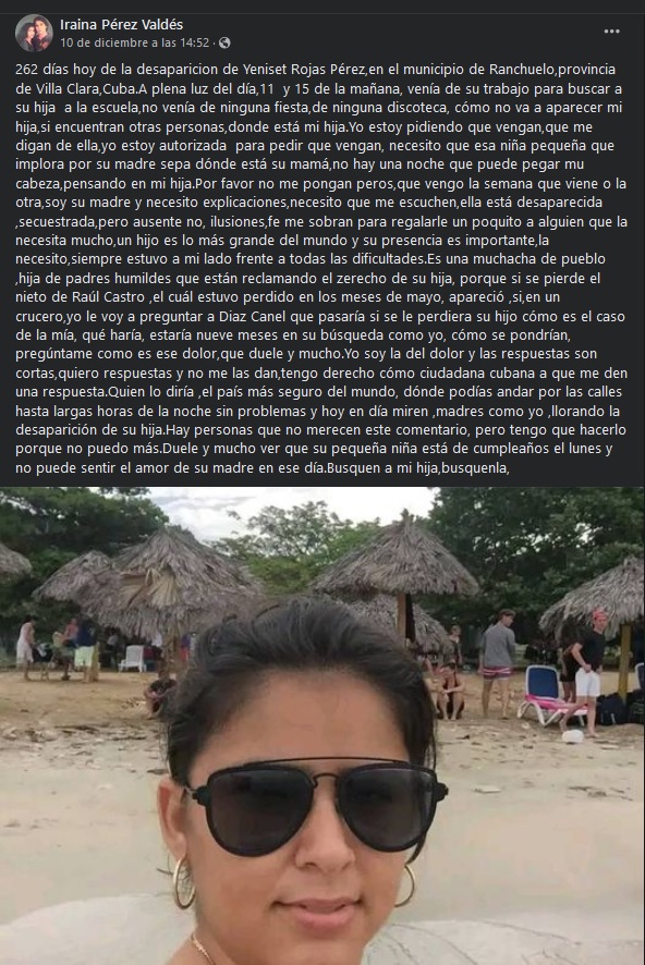 Post madre de desaparecida