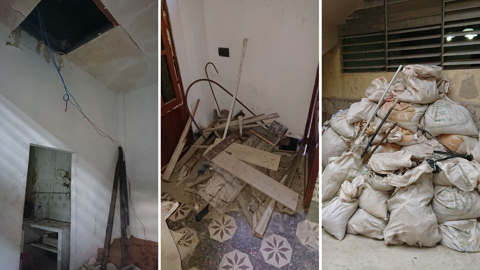 Imágenes del deterioro de la vivienda