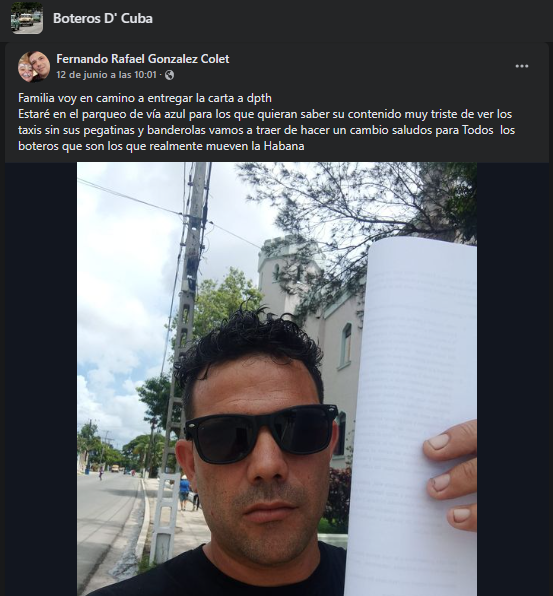 Primera publicación del taxista privado