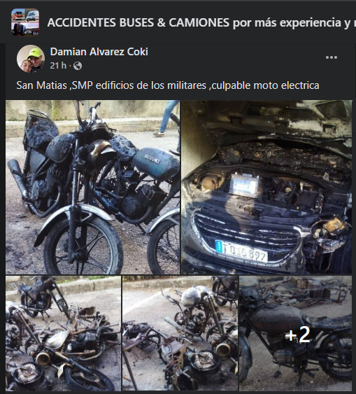 Accidente de motorinas eléctricas.