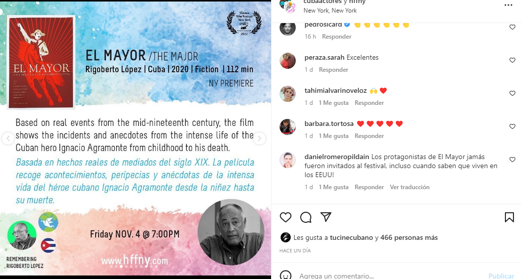 Comentario del actor Daniel Romero Pildaín