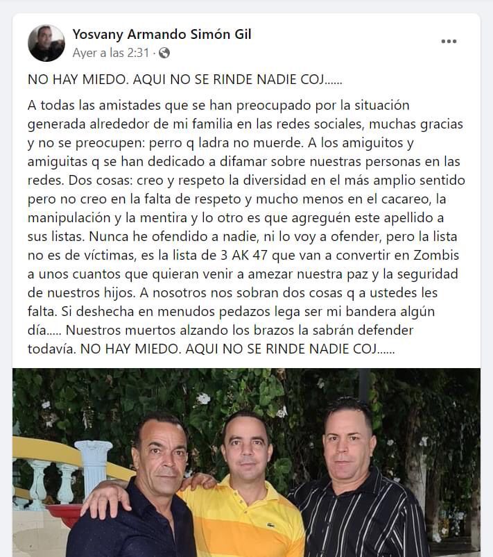 Represor Yosvany Armando Simón Gil