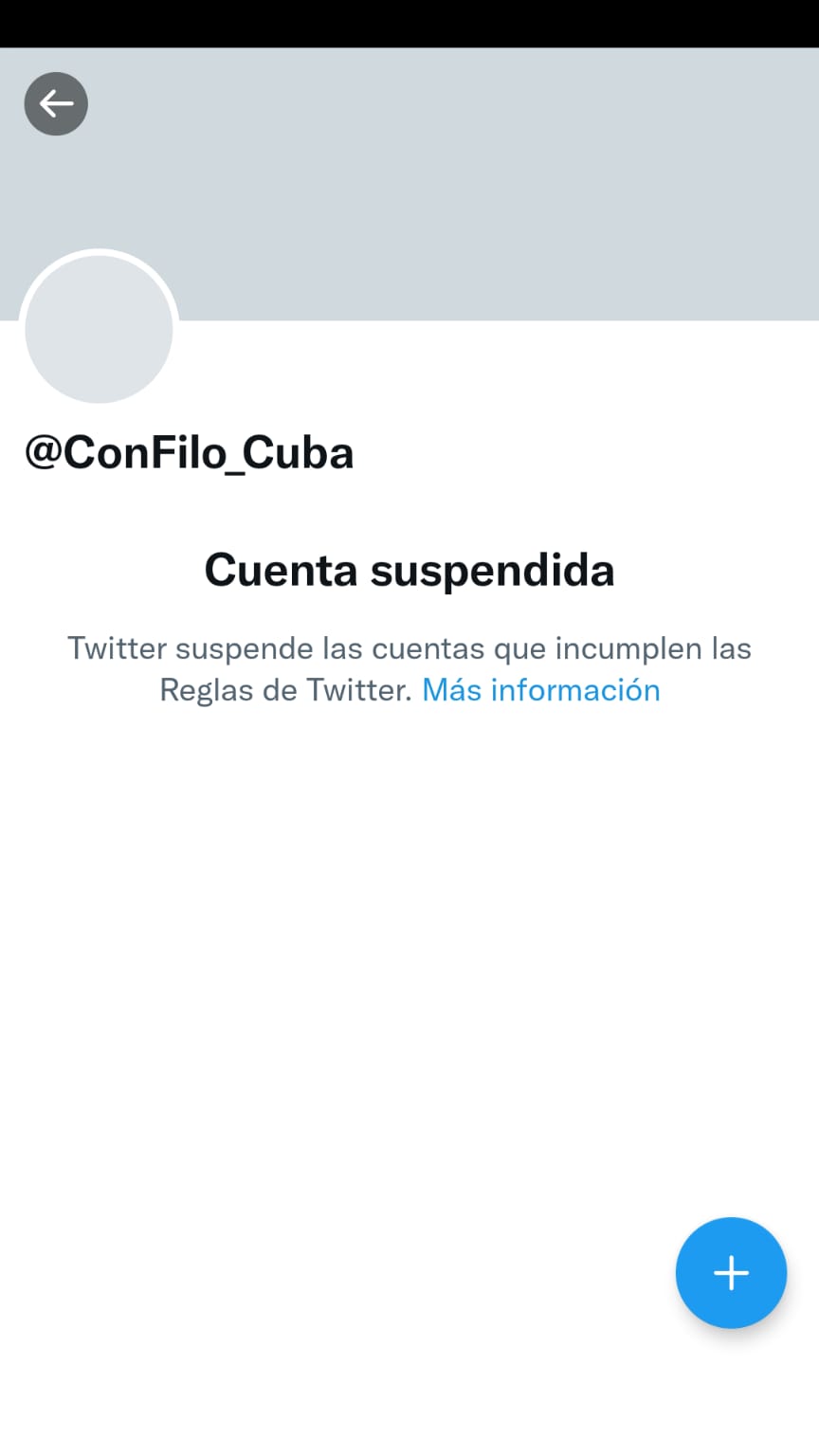 Cuenta suspendida