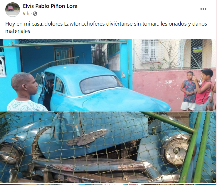 Captura de pantalla de grupo sobre accidentes