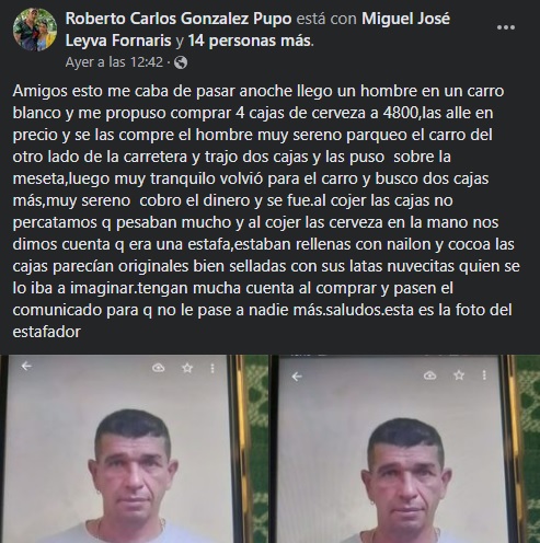 dentro estafa cervezas