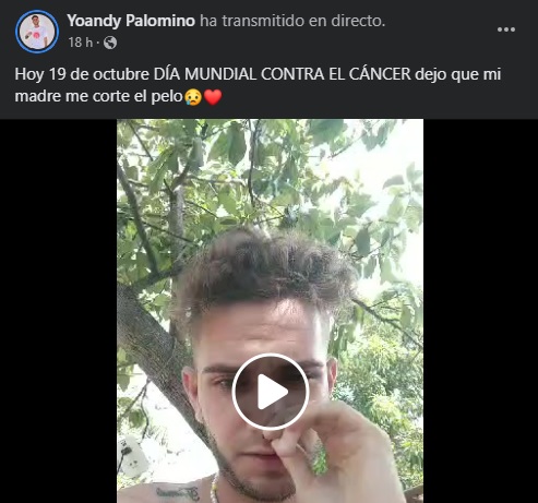 Captura de pantalla de joven que se rapa