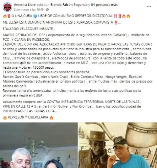 Denuncia represor