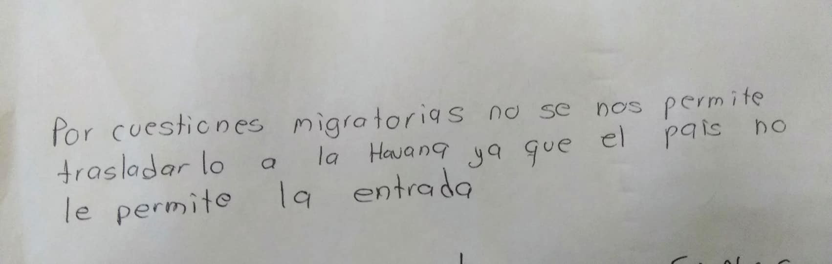 Nota con la prohición de entrada a Cuba. Foto/ Michael Petrelis/ Facebook