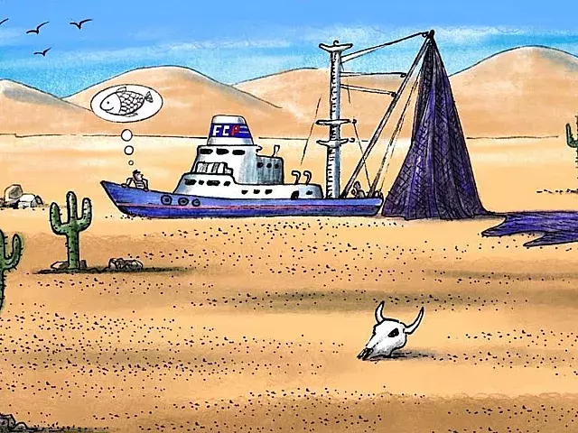 Pesca en Cuba. Ilustración: Armando Tejuca