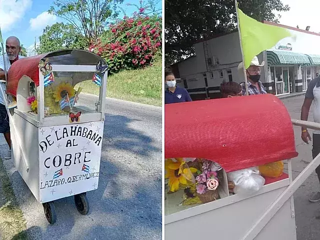 Omar, el "pagador de promesas". Fotos tomadas de Facebook