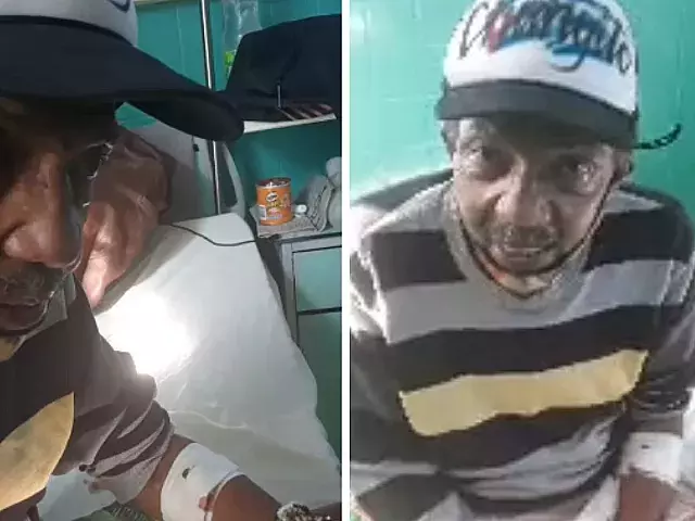 José Luis Quintana, "Changuito", en el Hospital Nacional. Captura de pantalla