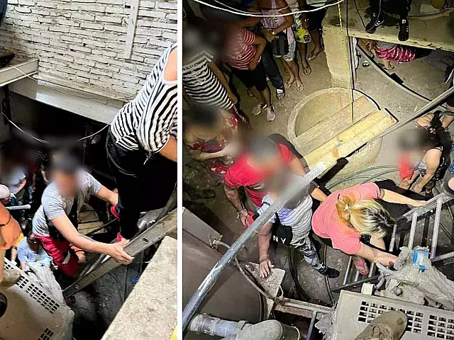 Cubanos escondidos en cuarto de máquinas de hotel. Foto: INM